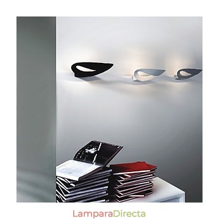 Aplique artístico de pared con 1 luz en blanco y negro Aplique artístico de pared con 1 luz en blanco y negro