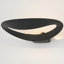 Aplique artístico de pared con 1 luz en blanco y negro