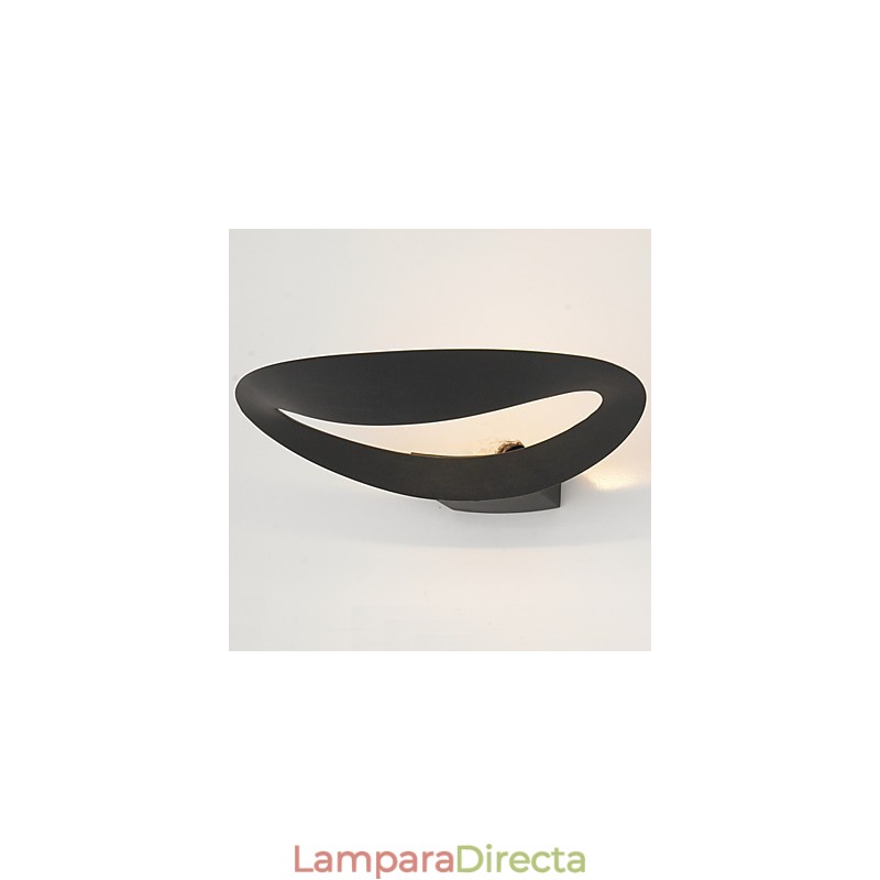 Aplique artístico de pared con 1 luz en blanco y negro