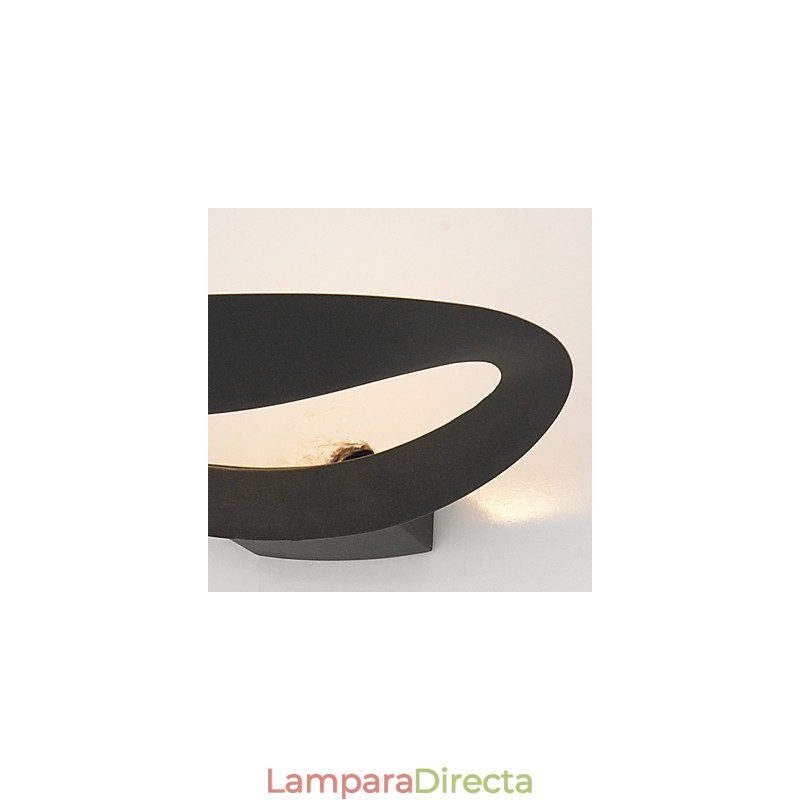 Aplique artístico de pared con 1 luz en blanco y negro