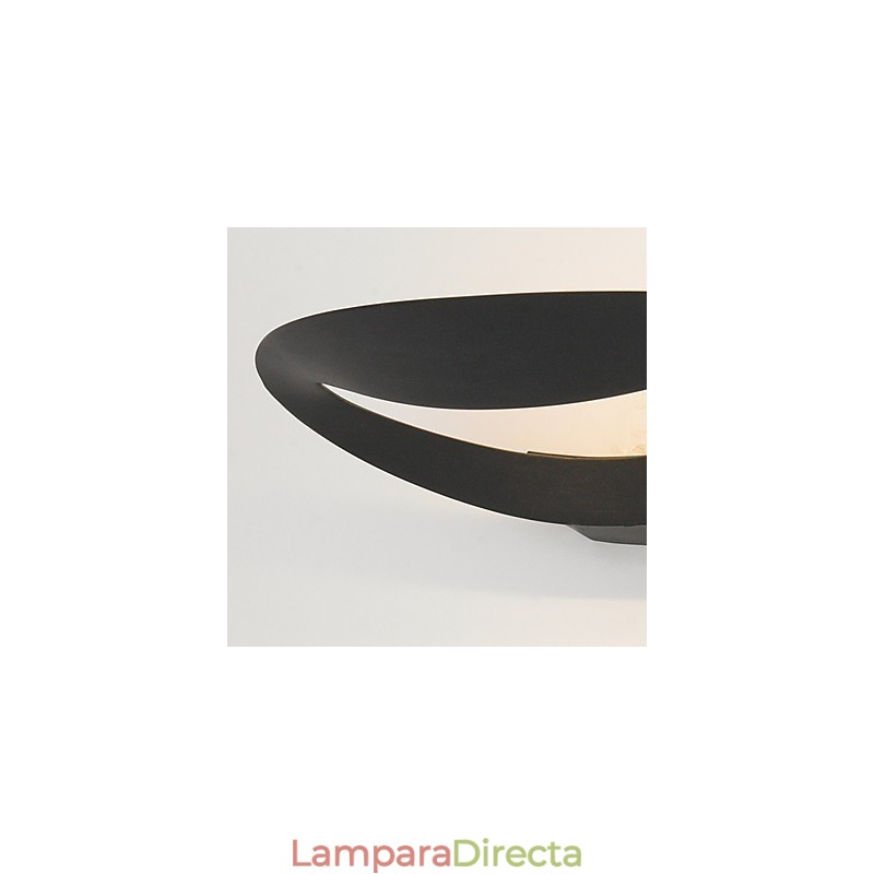 Aplique artístico de pared con 1 luz en blanco y negro