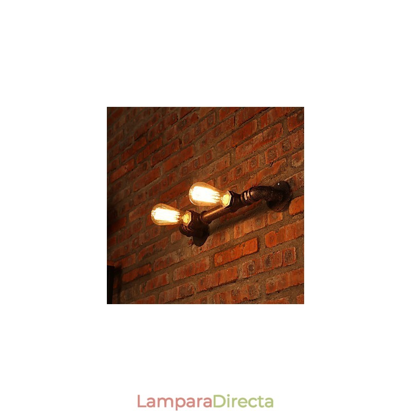 Apliques de pared estilo mini rústico Lodge de metal