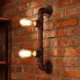 Apliques de pared estilo mini rústico Lodge de metal