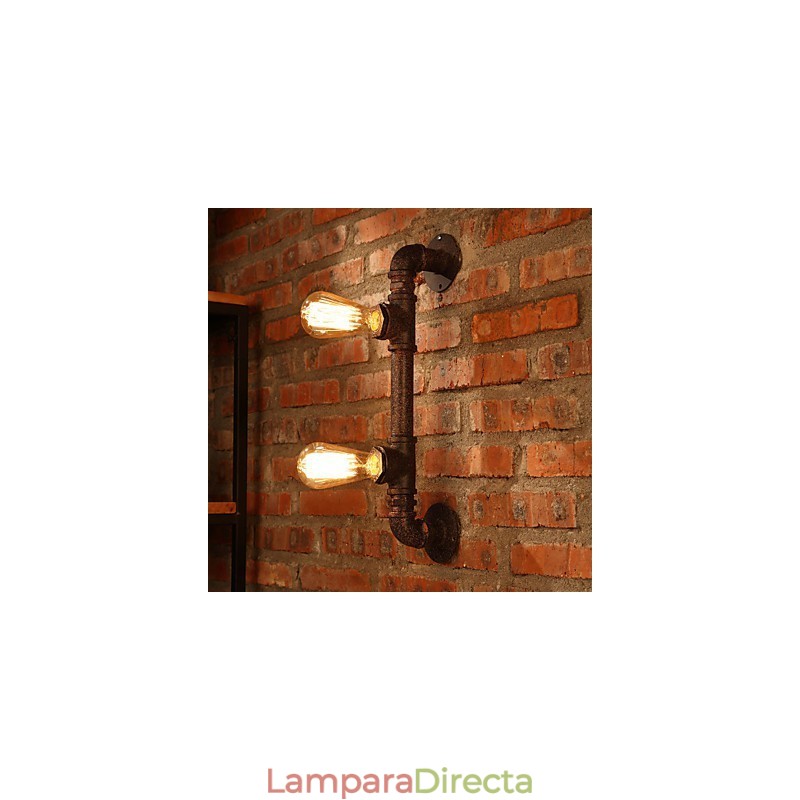 Apliques de pared estilo mini rústico Lodge de metal