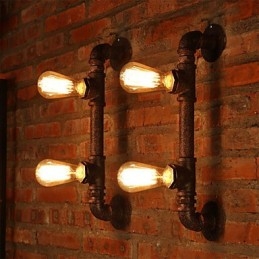 Apliques de pared estilo mini rústico Lodge de metal