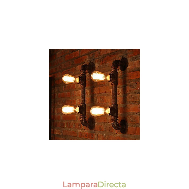 Apliques de pared estilo mini rústico Lodge de metal