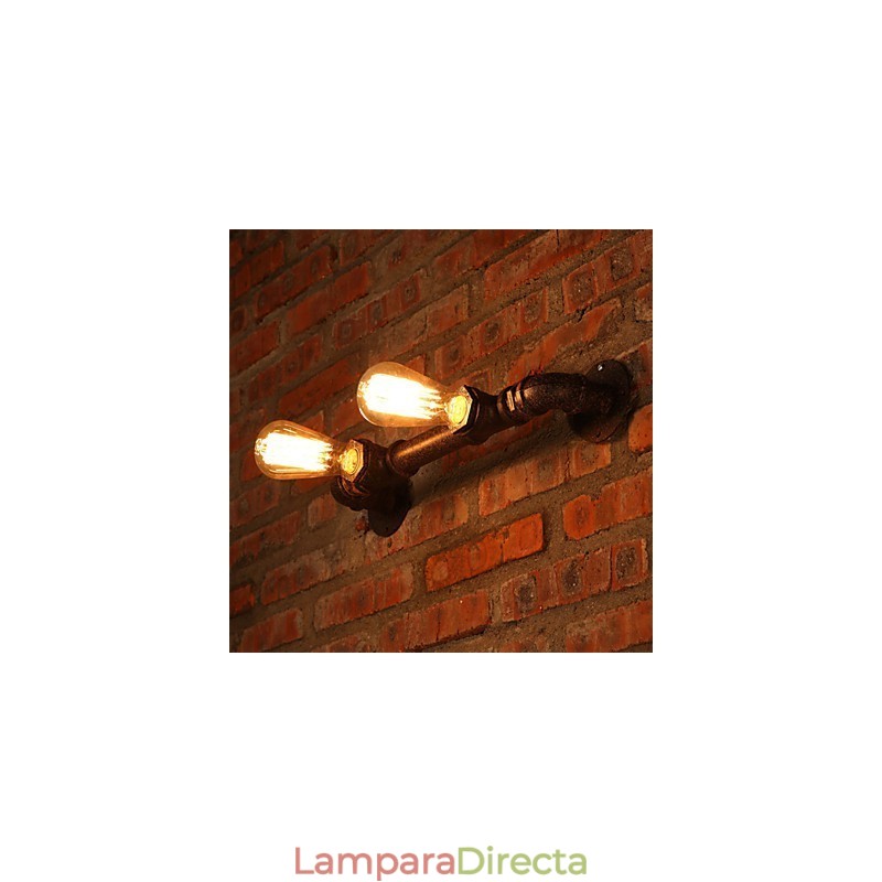 Apliques de pared estilo mini rústico Lodge de metal