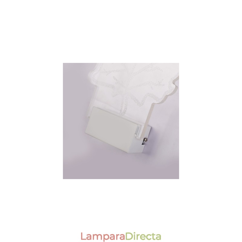 Lámpara de pared acrílica de PVC con chip de luz, moderna y contemporánea de metal.