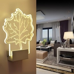 Lámpara de pared acrílica de PVC con chip de luz, moderna y contemporánea de metal.