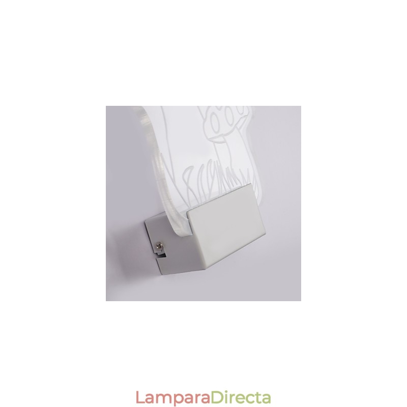 Lámpara de pared acrílica de PVC, moderna y contemporánea, de metal.