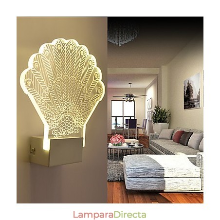 Lámpara de pared acrílica de PVC, moderna y contemporánea, de metal. Lámpara de pared acrílica de PVC, moderna y contemporánea, de metal.