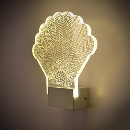 Lámpara de pared acrílica de PVC, moderna y contemporánea, de metal.