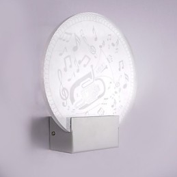 Lámpara de pared acrílica de PVC, moderna y contemporánea, de metal.