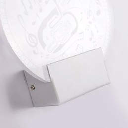 Lámpara de pared acrílica de PVC, moderna y contemporánea, de metal.