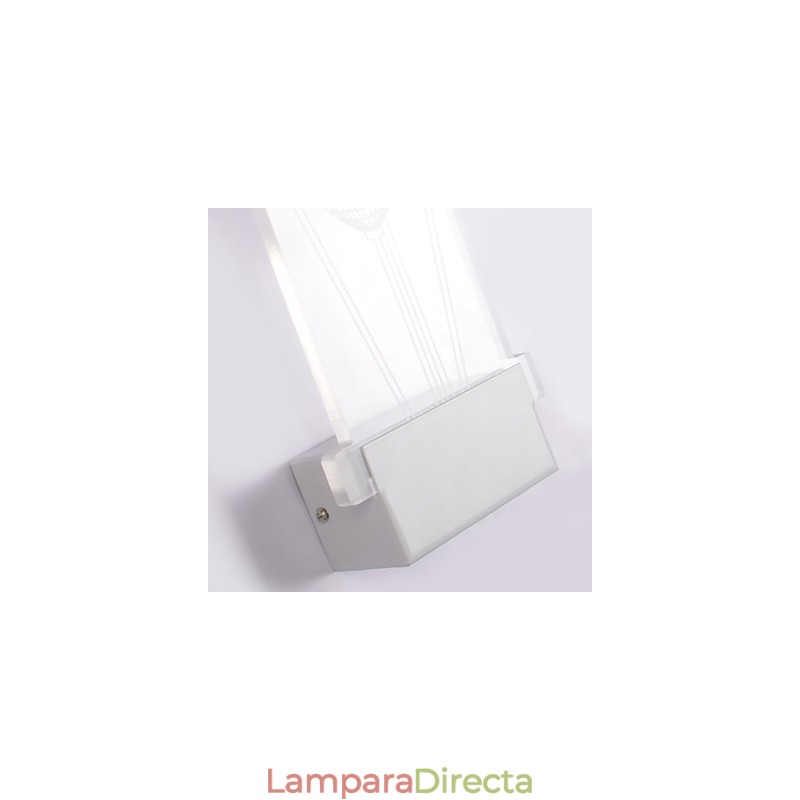 Lámpara de pared acrílica de PVC, moderna y contemporánea, de metal.