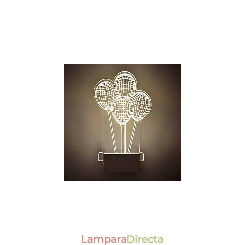 Lámpara de pared acrílica de PVC, moderna y contemporánea, de metal.