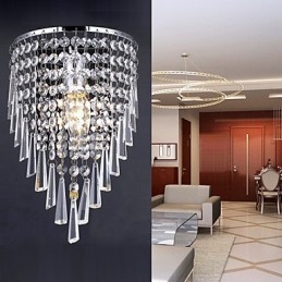 Lámpara de pared de cristal elegante con 1 luz