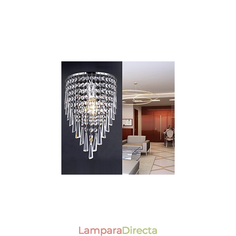 Lámpara de pared de cristal elegante con 1 luz
