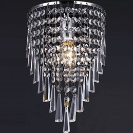Lámpara de pared de cristal elegante con 1 luz