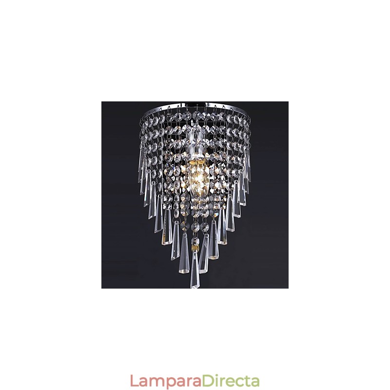 Lámpara de pared de cristal elegante con 1 luz