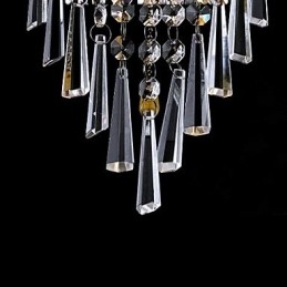 Lámpara de pared de cristal elegante con 1 luz