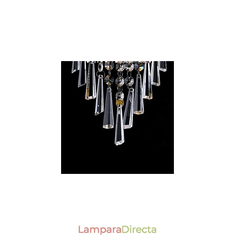 Lámpara de pared de cristal elegante con 1 luz