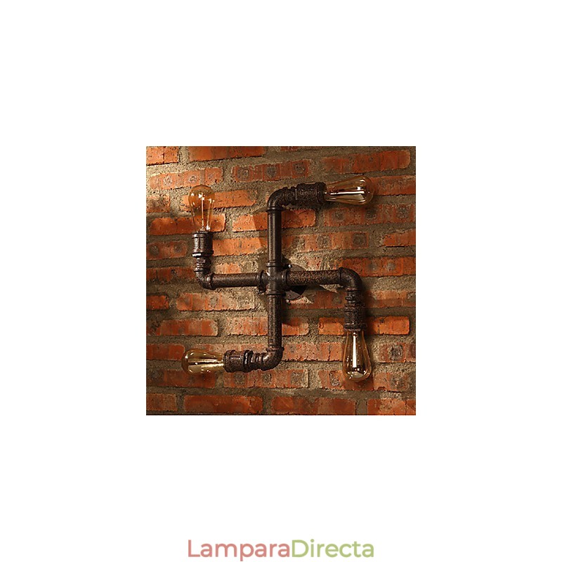 Apliques de pared estilo mini rústico Lodge de metal