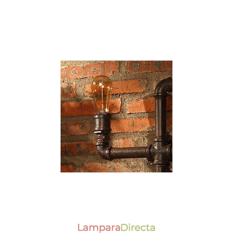 Apliques de pared estilo mini rústico Lodge de metal