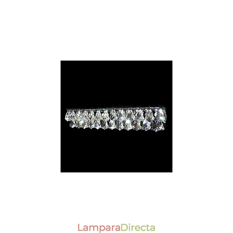 Lámparas de pared de cristal empotradas modernas y contemporáneas de metal