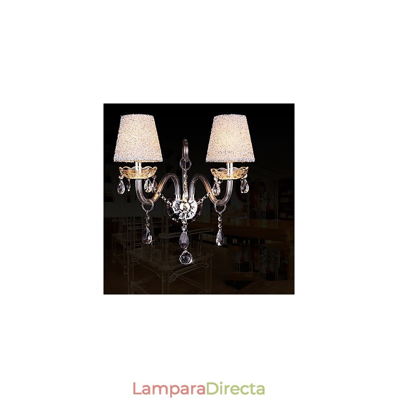 Apliques de pared de cristal de estilo clásico tradicional.