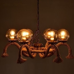 Lámpara de araña estilo mini vintage de metal