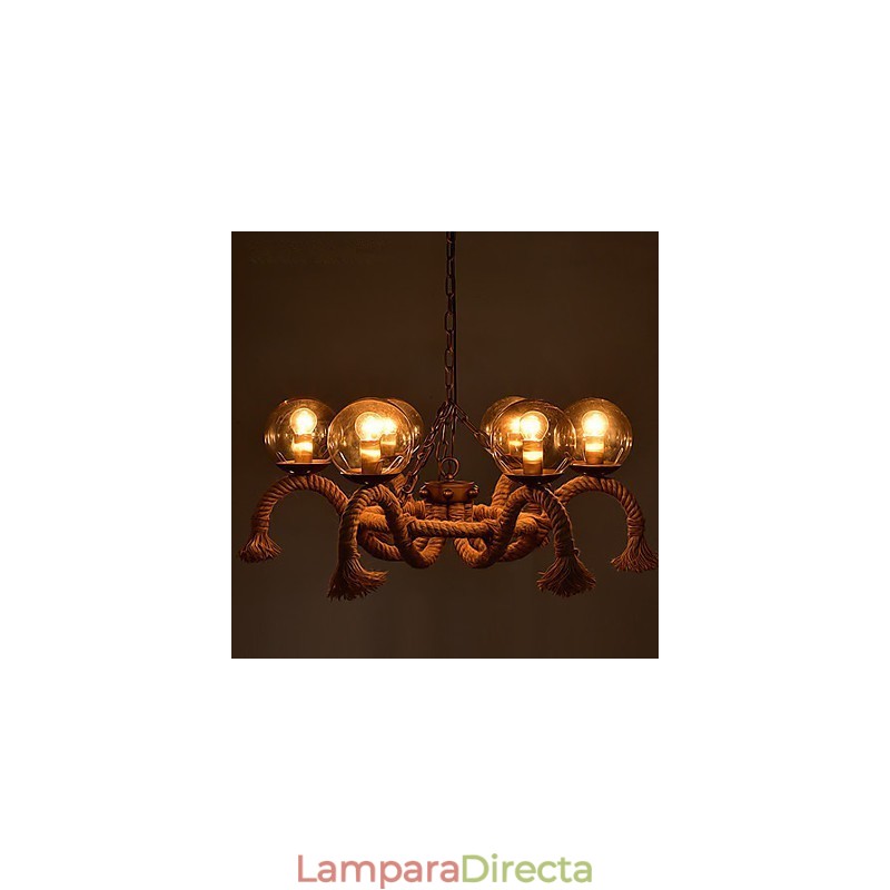 Lámpara de araña estilo mini vintage de metal