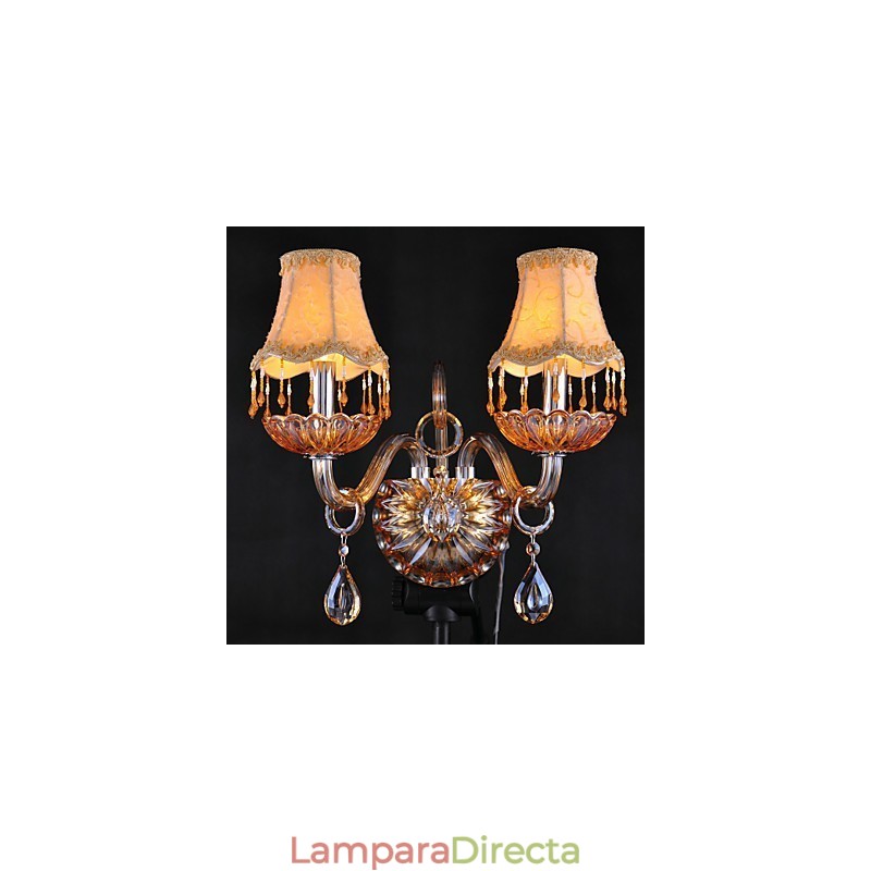 Mini apliques de pared modernos de metal cromado plateado