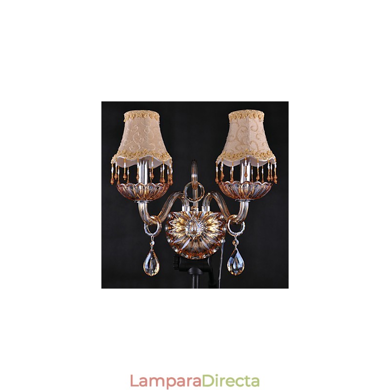 Mini apliques de pared modernos de metal cromado plateado