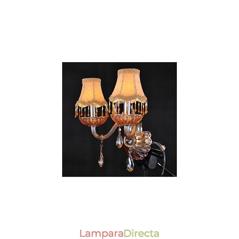 Mini apliques de pared modernos de metal cromado plateado