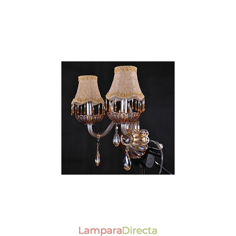 Mini apliques de pared modernos de metal cromado plateado