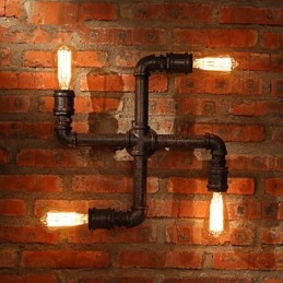 Apliques de pared estilo mini rústico Lodge de metal