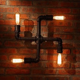 Apliques de pared estilo mini rústico Lodge de metal