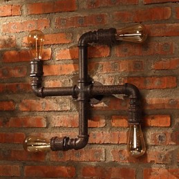 Apliques de pared estilo mini rústico Lodge de metal