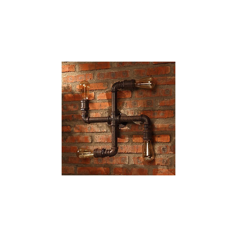 Apliques de pared estilo mini rústico Lodge de metal
