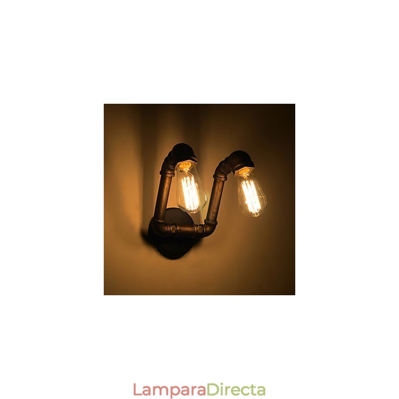 Lámpara de pared de metal retro para cafetería