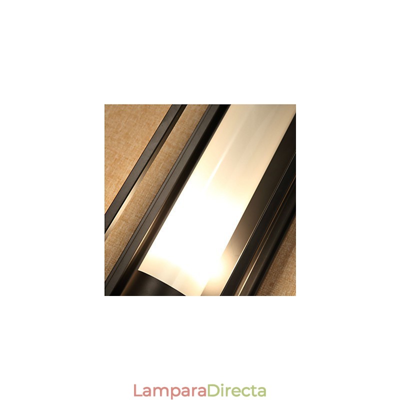 Apliques de pared rústicos de metal para comedor, dormitorio, sala de lectura, metal y vidrio.