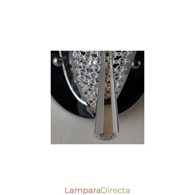 Apliques de pared de cristal de metal contemporáneo moderno