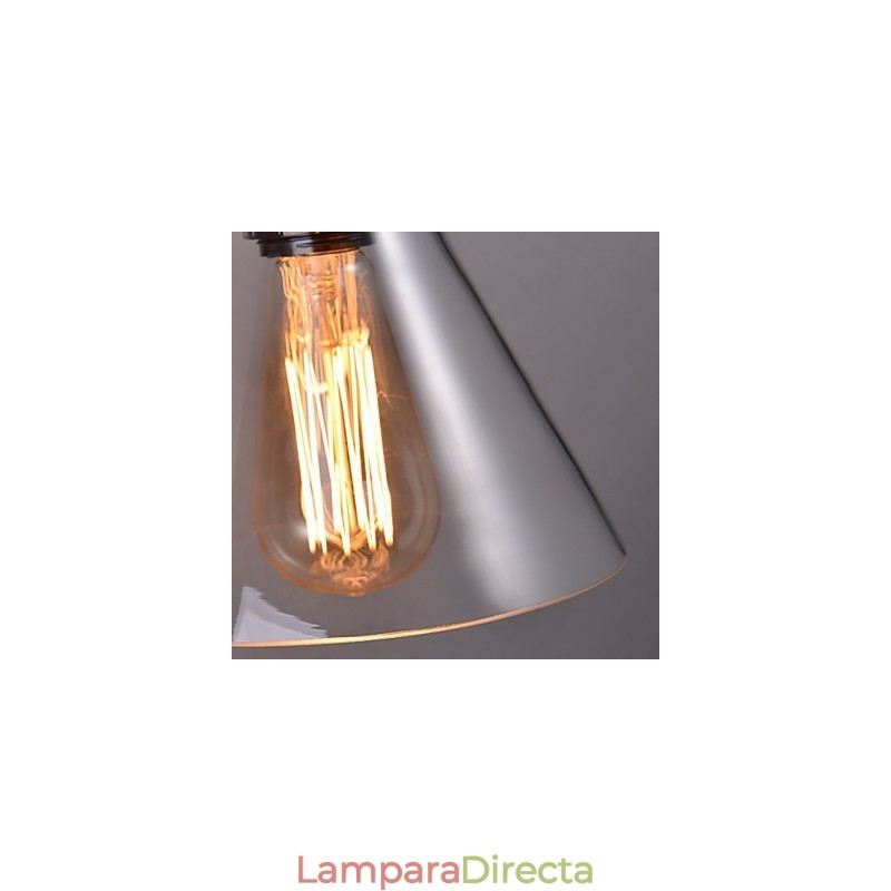 Lámpara de pared retro con pantalla de cristal floral y soporte de metal