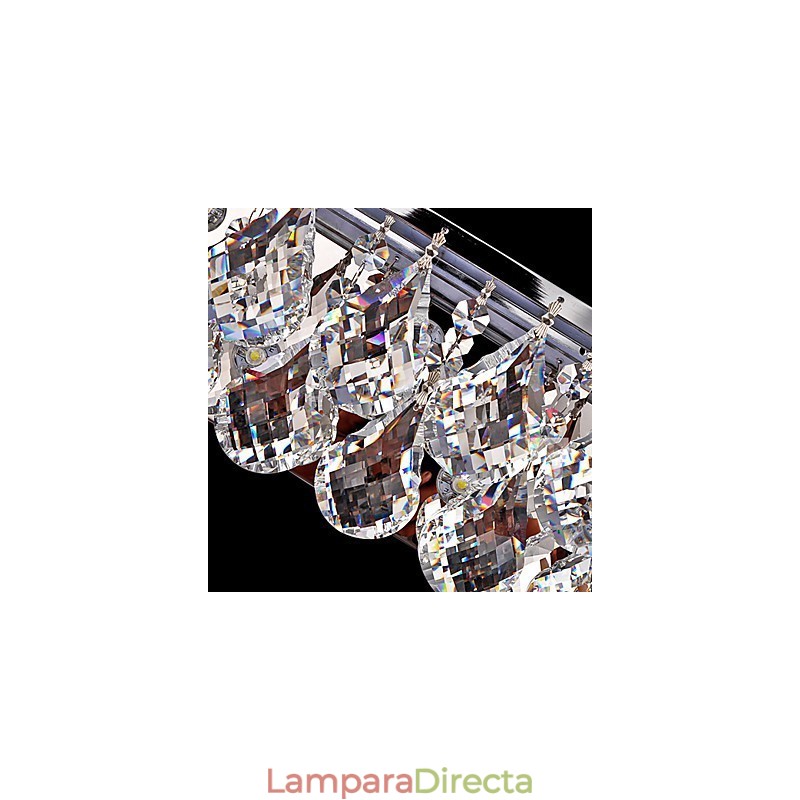 Apliques de pared de cristal de metal contemporáneo moderno