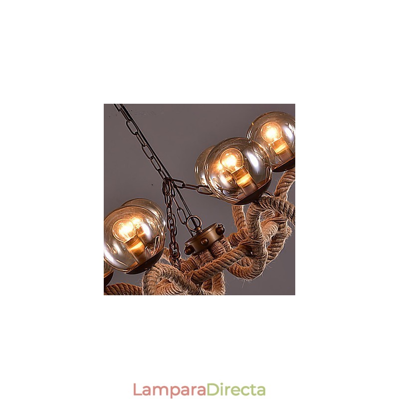 Lámpara de araña estilo mini vintage de metal