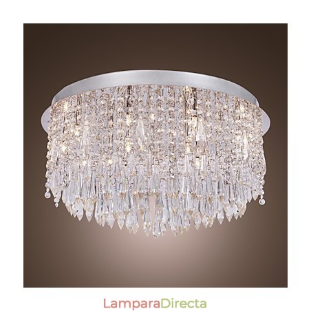 Lámpara empotrada moderna contemporánea de cristal cromado