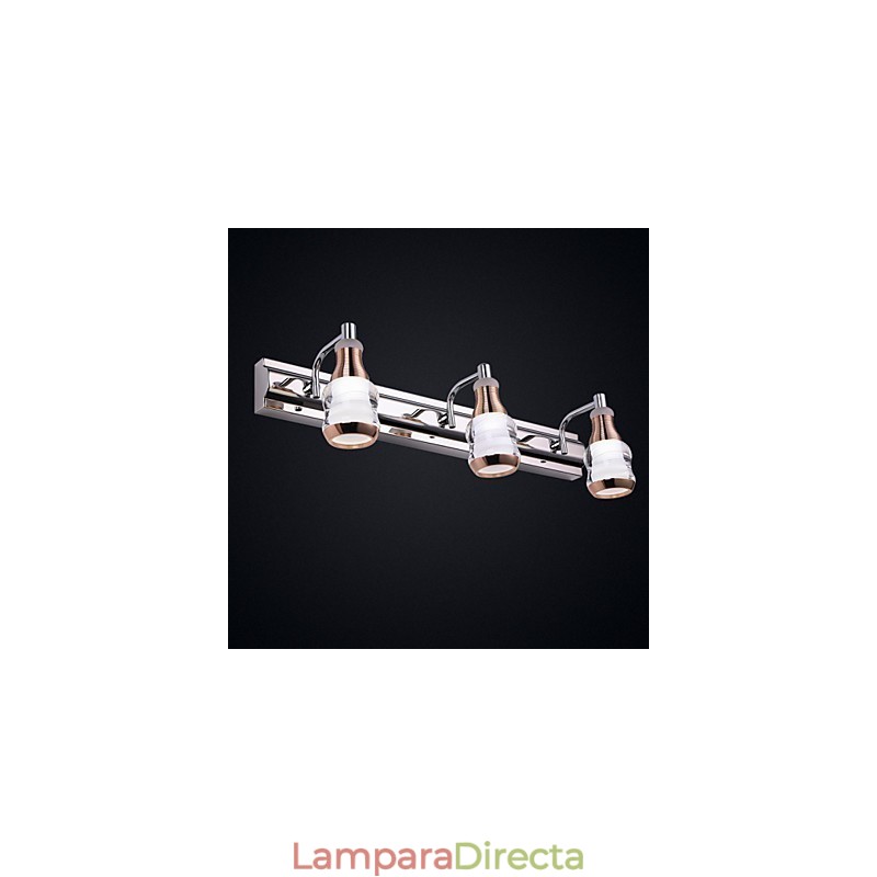 Iluminación de baño moderna contemporánea de metal