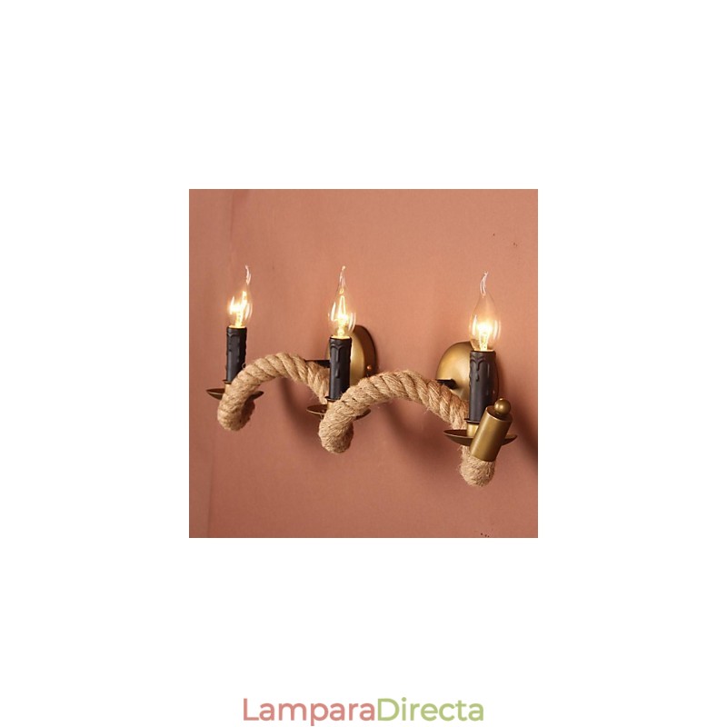 Apliques de pared estilo mini de metal campestre