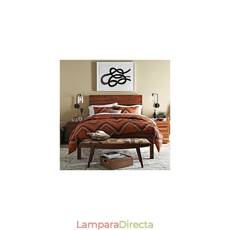 Lámpara de pared moderna con pantalla de tambor de cristal